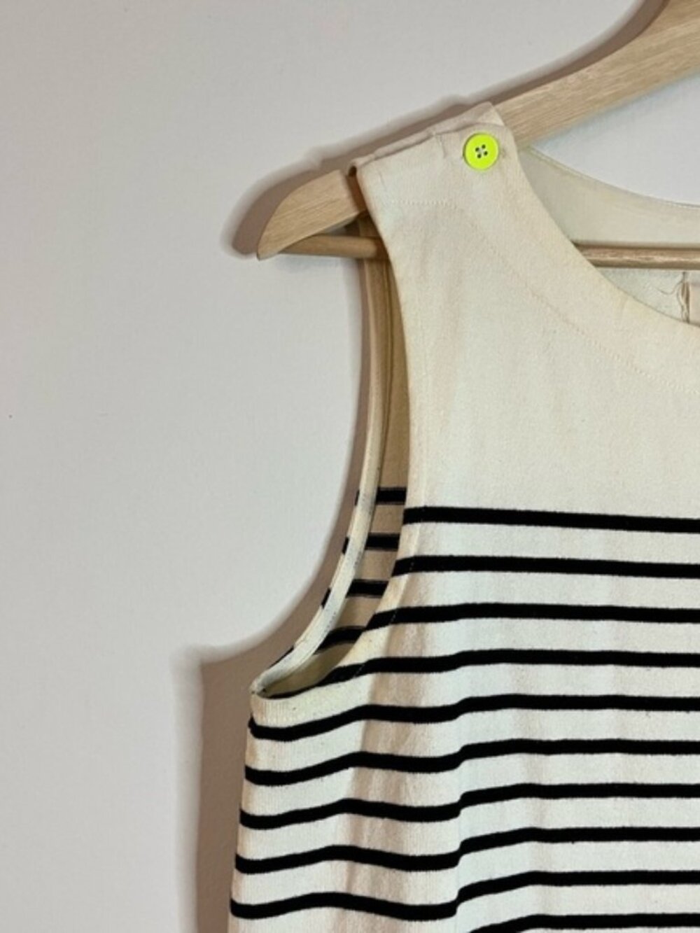 AlliHop Black & White Striped Sleeveless Knit Shift Dress Size M - Picture 11 of 13